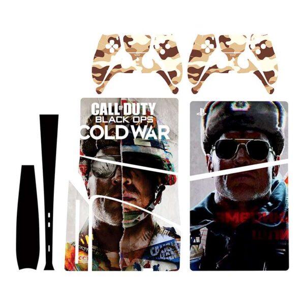 برچسب کنسول بازی پلی استیشن 5 اسلیم مدل call of duty 02 مجموعه 7 عددی