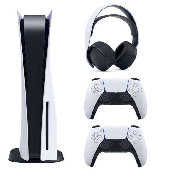 کنسول بازی سونی مدل PlayStation 5 ظرفیت 825 گیگابایت ریجن آسیا 1200 به همراه دسته اضافی و هدست