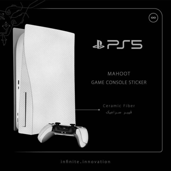 برچسب کنسول و دسته بازی PS5 ماهوت مدل Ceramic-Fiber