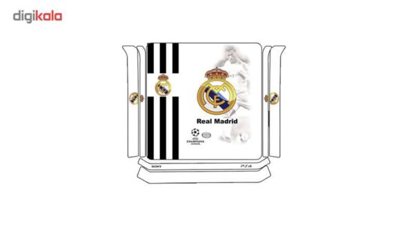 برچسب افقی پلی استیشن 4 گراسیپا طرح Real White
