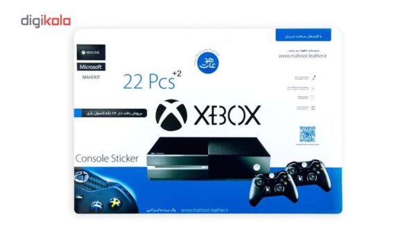 برچسب ماهوت مدل Black Wild-flower Texture مناسب برای کنسول بازی Xbox One