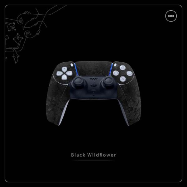 برچسب دسته بازی PS5 مدل Black-Wildflower بسته دو عددی
