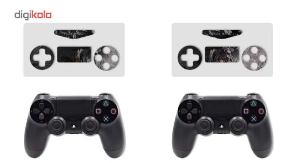 برچسب ماهوت مدلBlack Wild-flower Texture مناسب برای کنسول بازی PS4 Slim