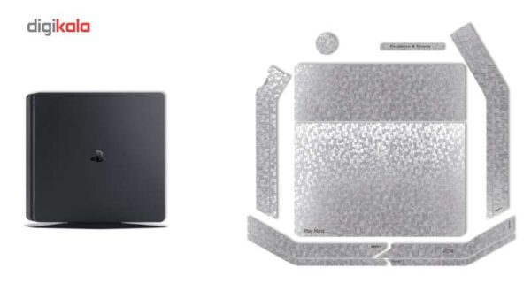برچسب ماهوت مدلSilver Silicon Texture مناسب برای کنسول بازی PS4 Slim