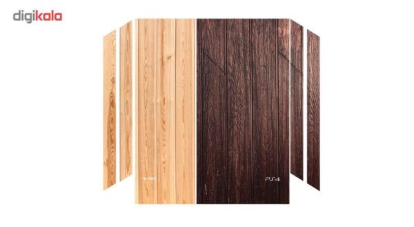 برچسب افقی پلی استیشن 4 فت گراسیپا طرح Wooden