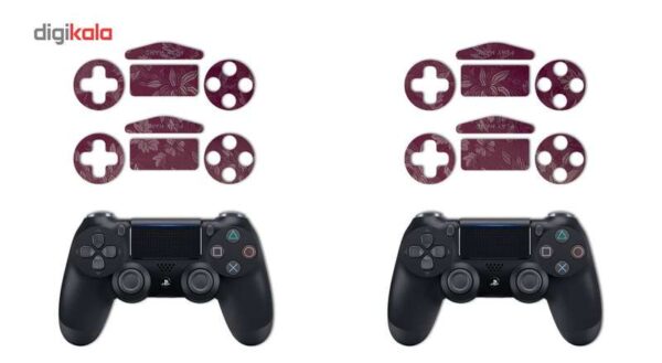برچسب ماهوت مدلRed Wild-flower Texture مناسب برای کنسول بازیPS4 Pro