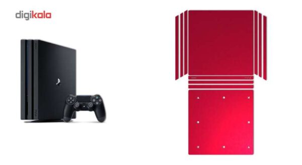 برچسب ماهوت مدل Red-Color Special مناسب برای کنسول بازی PS4 Pro