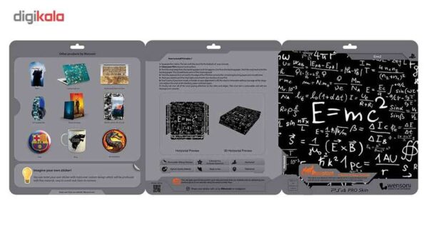 برچسب افقی پلی استیشن 4 پرو ونسونی طرح Emc2