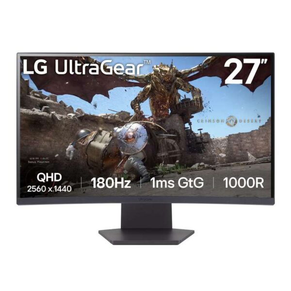 مانیتور خمیده گیمینگ ال جی مدل UltraGear 27GS60QC سایز 27 اینچ