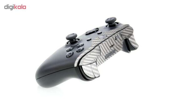برچسب پوششی ماهوت مدل Silver Carbon-fiber Texture مناسب برای کنسول بازی Xbox One X