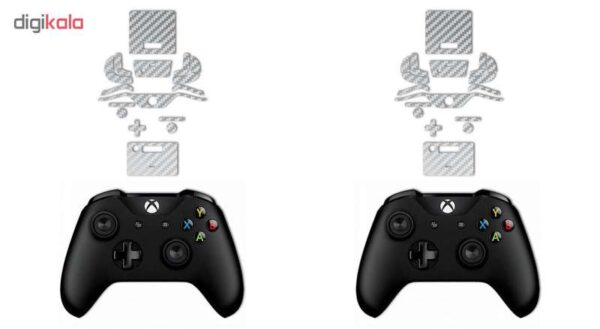 برچسب پوششی ماهوت مدل Silver Carbon-fiber Texture مناسب برای کنسول بازی Xbox One X