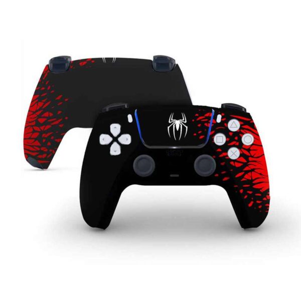 برچسب کنسول و دسته بازی و هدفون PS5 هاماگراف طرح باندل اسپایدرمن مدل spider man bundle مات مناسب برای دستگاه دیسک خور