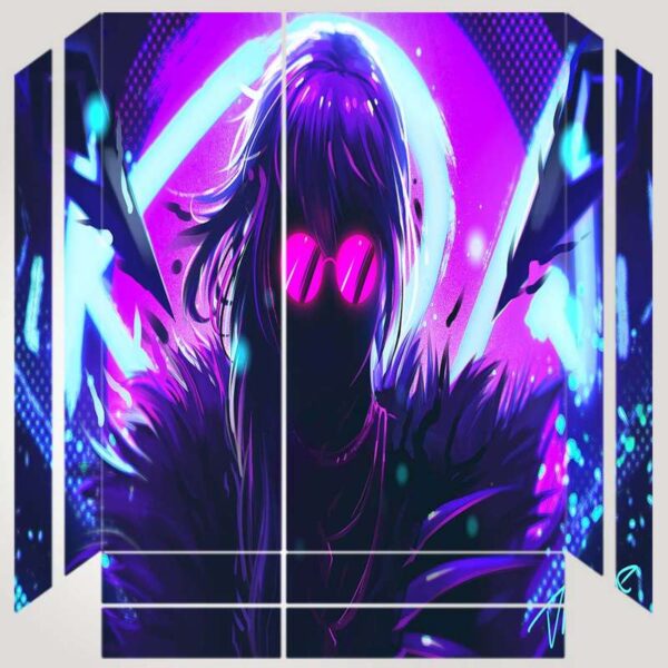برچسب پلی استیشن ۴ مدل ps4 fat طرح evelynn league of legends کد PS-1015