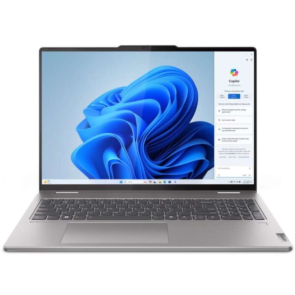لپ تاپ 16 اینچی لنوو مدل Yoga 7 2-in-1 16AHP9-R7 8840HS-16GB LPDDR5x-256GB SSD-IPS-Touch-Backlit-Fingerprint - کاستوم شده