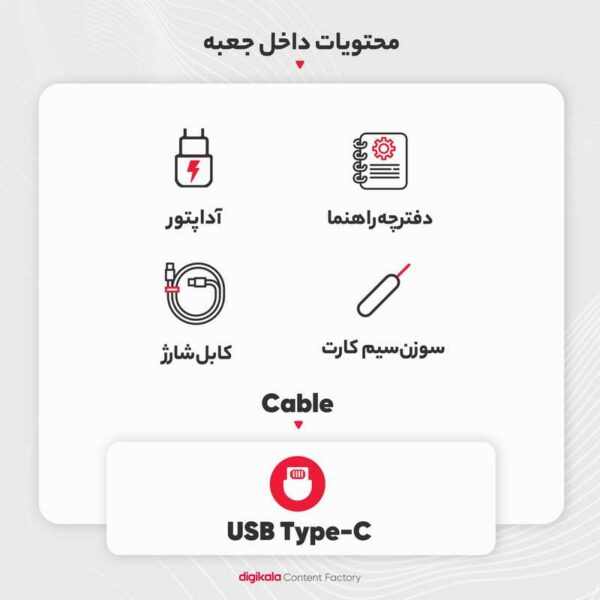گوشی موبایل سامسونگ مدل Galaxy A35 دو سیم کارت ظرفیت 128 گیگابایت رم 8 گیگابایت به همراه شارژر 25 وات سامسونگ - ویتنام