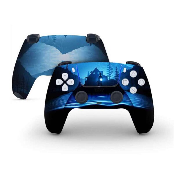 برچسب کنسول و دسته بازی و هدفون PS5 مدل alan wake مات مناسب برای دستگاه دیسک خور