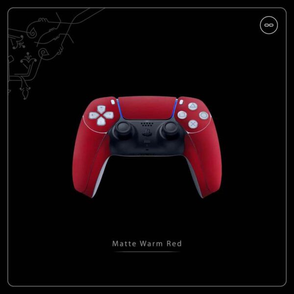 برچسب دسته بازی PS5 ماهوت مدل Matte-Warm-Red بسته دو عددی