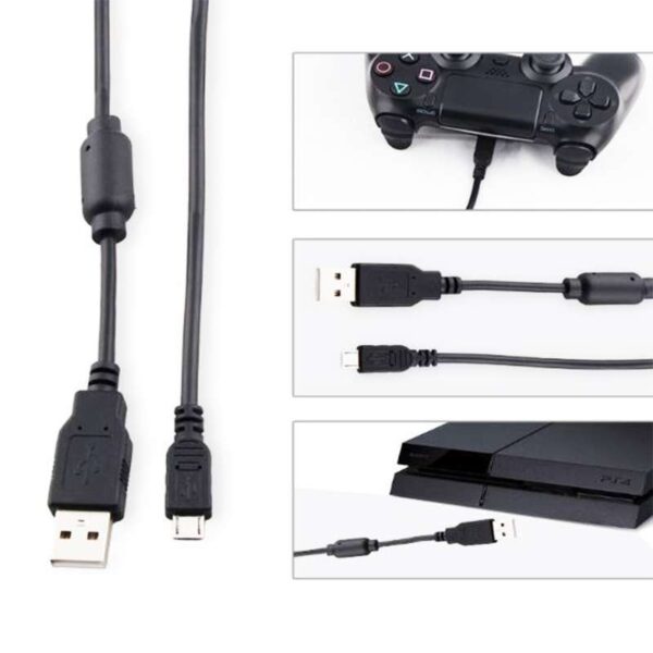 کابل شارژر دسته PS4 مدل Quick طول 1.8متر