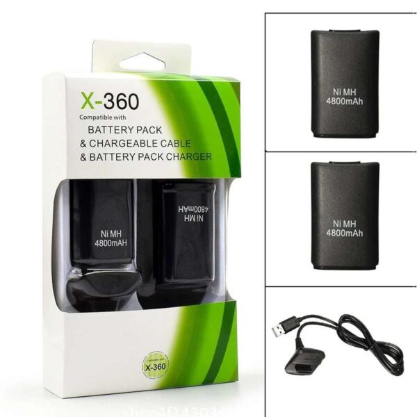 باتری و شارژر دسته بازی ایکس باکس 360 مدل X-360