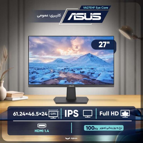 مانیتور 27 اینچ ایسوس مدل VA27EHF