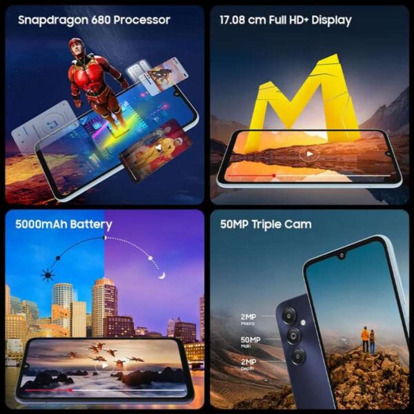گوشی موبایل سامسونگ مدل Galaxy M14 4G دو سیم کارت ظرفیت 64 گیگابایت و رم 4 گیگابایت - اکتیو