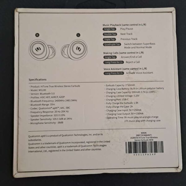هدفون بی سیم یوگرین مدل HiTune True Wireless