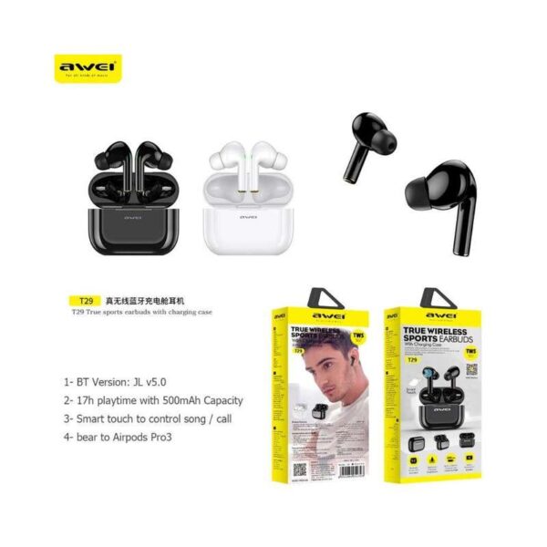 هندزفری بلوتوثی اوی مدل T29 True Wireless Sports Earbuds