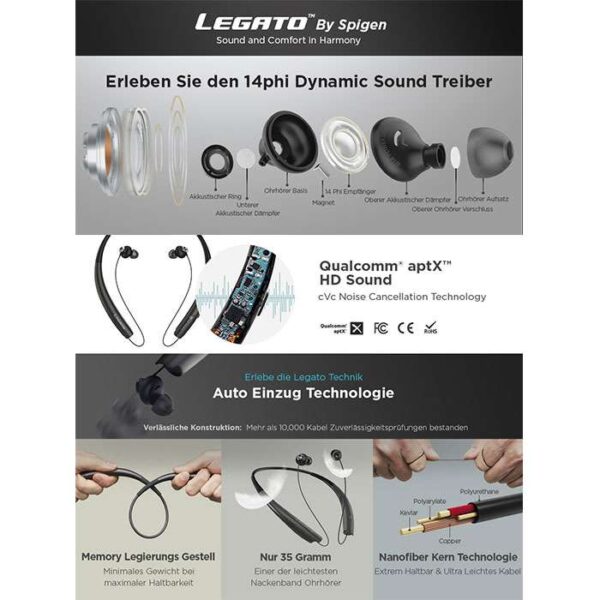 هدفون اسپیگن مدل Legato Arc R72E