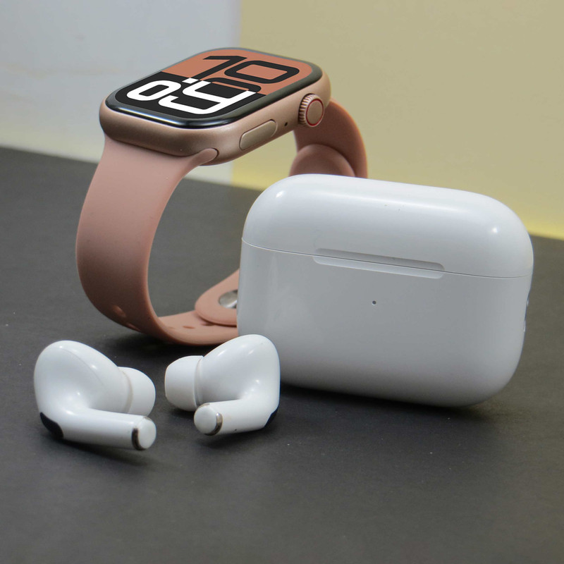 ساعت هوشمند ورنا مدل W46 Max مجموعه هفت بندی به همراه هندزفری ایرپادپرو