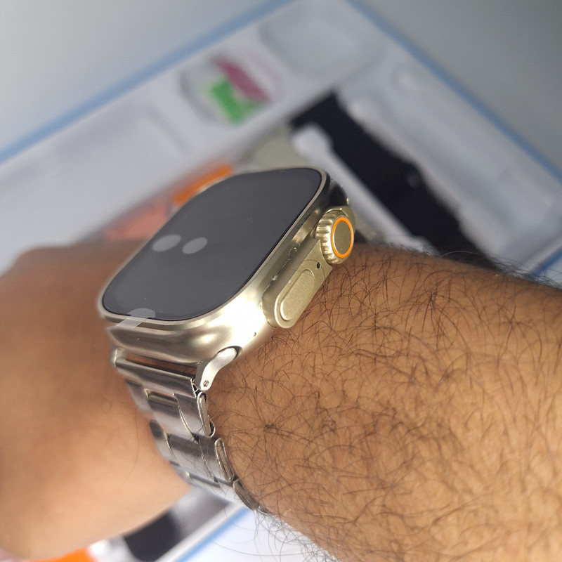 ساعت هوشمند 49 میلیمتری مدل mk19 ultra3 با بند سیلیکونی و استیل همراه با گلس محافظ