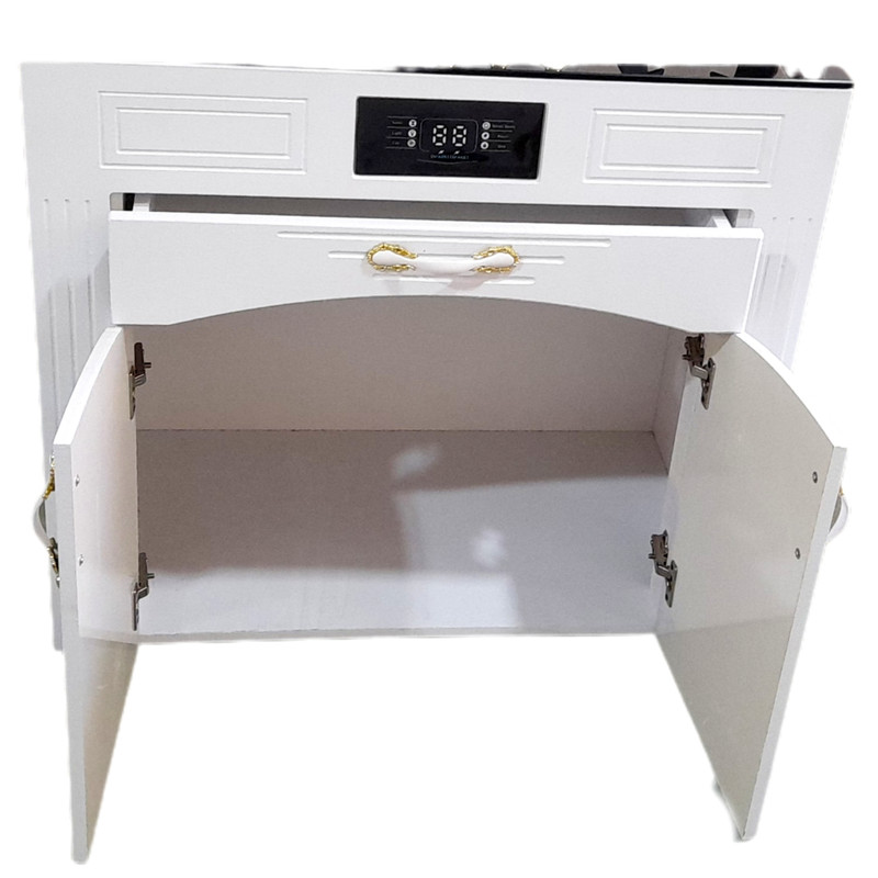 اجاق گاز هاکان مدل روشیشه فندک دار دو درب جا قاشوقی