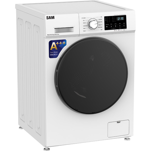 ماشین لباسشویی سام مدل UN-Q1435/W ظرفیت 8 کیلوگرم