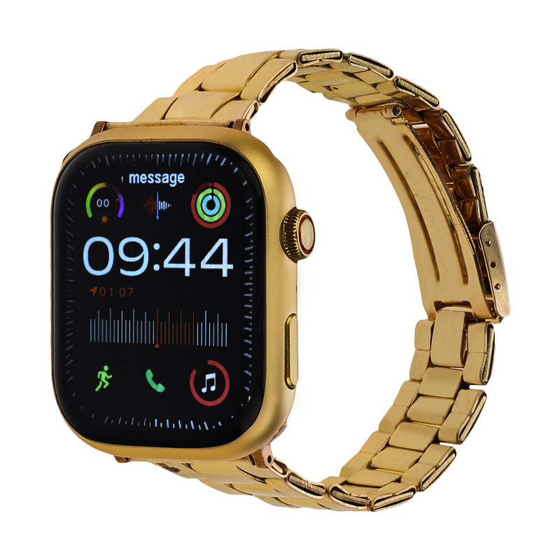 ساعت هوشمند مدل C9 PRO دارای قابلیت های صفحه نمایش رنگی، صفحه نمایش لمسی، قابلیت تغییر طرح ساعت یا تم، قابلیت مکالمه از طریق بلوتوث بند فلز